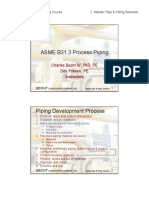 Metallic Pipe & Fitting Selection Guide for ASME B31.3 Process Piping