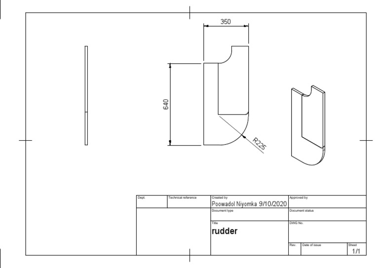 Rudder Drawing Specifications | PDF