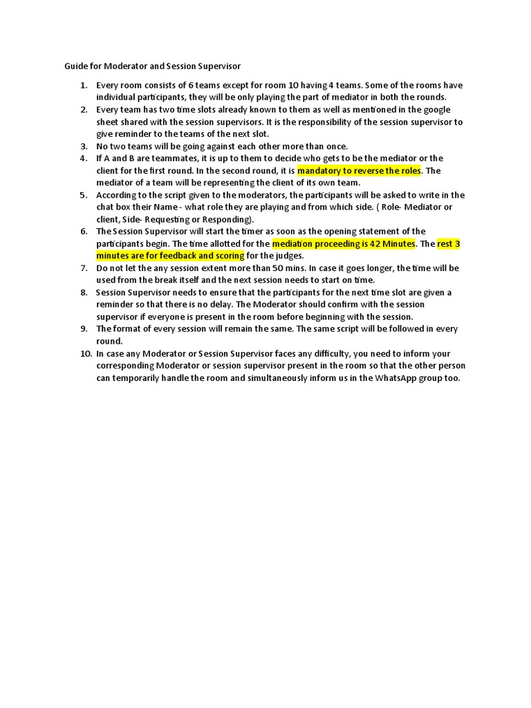 Guide For Supervisior | PDF