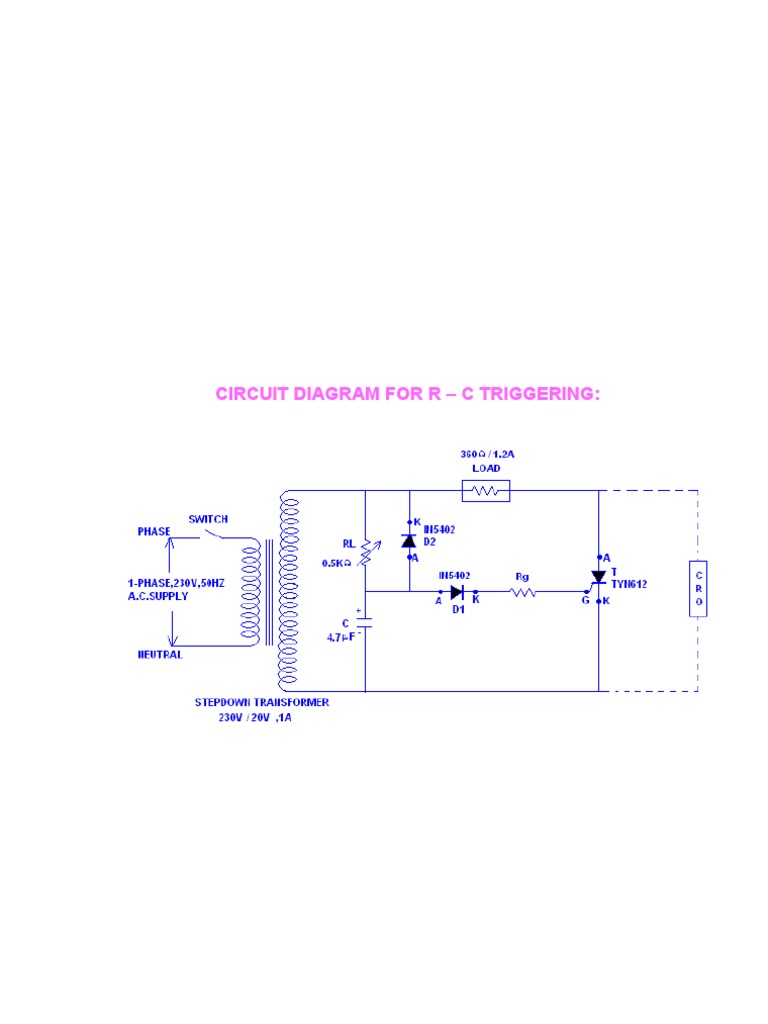 RC Triggering Circuit for SCR Operation | PDF | Power Electronics ...