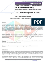 A Study On The CRM Strategies of D-Mart