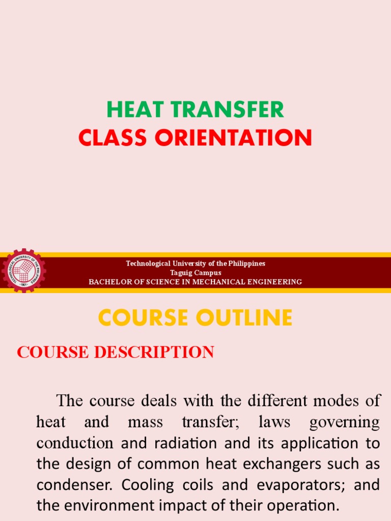Heat Transfer Course Outline for ME Students | PDF | Heat Transfer ...