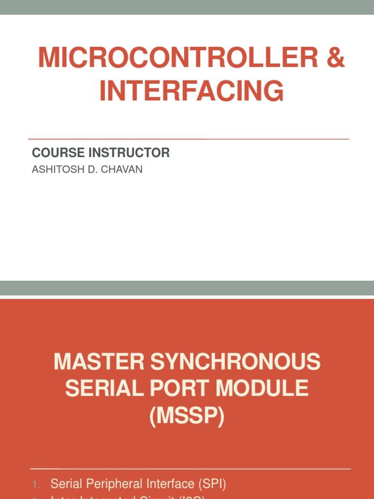 Microcontroller & Interfacing: Course Instructor | PDF | Computer ...