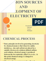 Common Sources and Development of Electricity