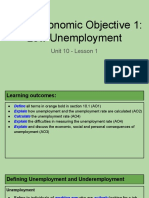 unit 10 - lesson 1 - macroeconomic objective 1  low unemployment