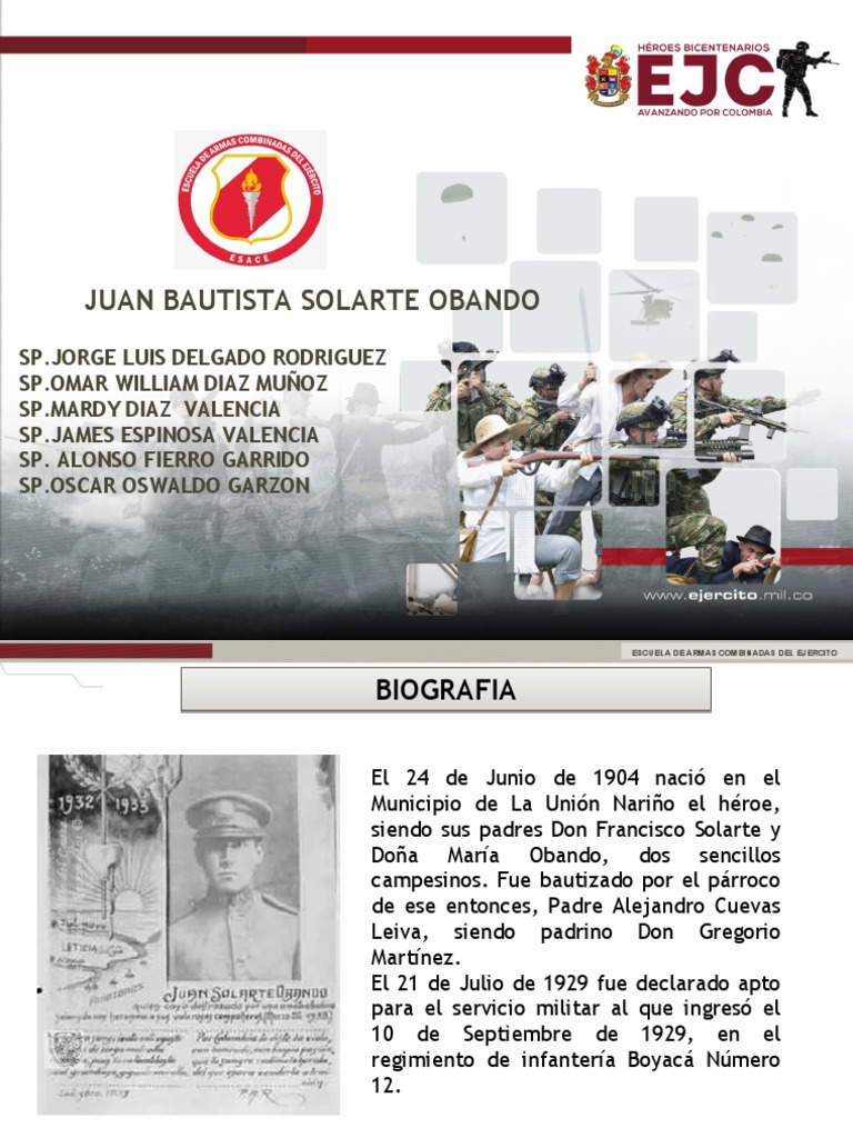 Juan Bautista Solarte Obando PDF Guerra Conflictos