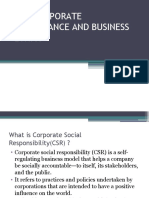 CSR, Corporate Governance and Business Ethics