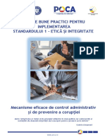 Ghid de Bune Practici Pentru Implementarea Standardului 1 Etica Si Integritate