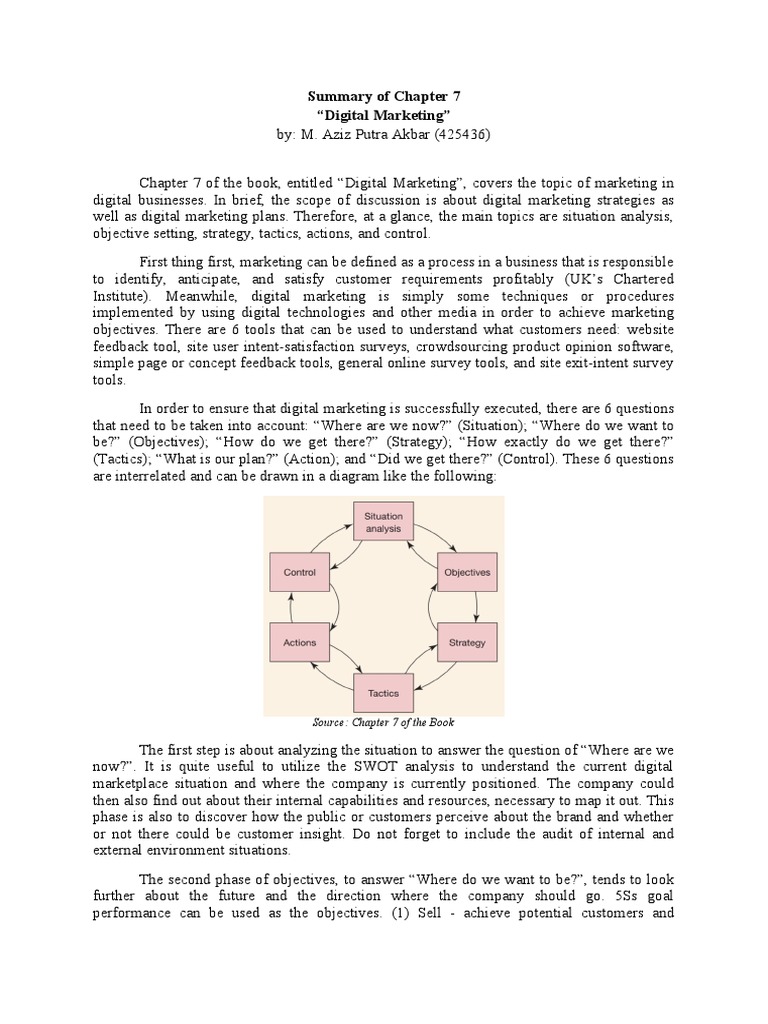 Summary Chapter 7 Digital Marketing Pdf Digital Marketing Marketing