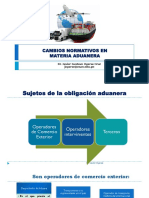 Cambios Normativos en Materia Aduanera