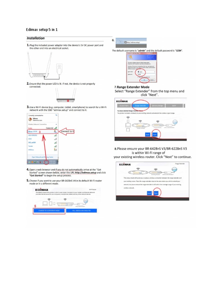 Edimax Setup 5 in 1 | PDF
