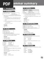 Grammar Summary Grammar Summary: 1.4 Instructions