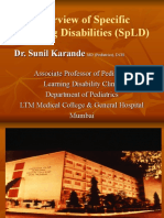Overview of Specific Learning Disabilities (SPLD) : Dr. Sunil Karande