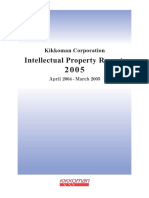 Intellectual Property Report: Kikkoman Corporation