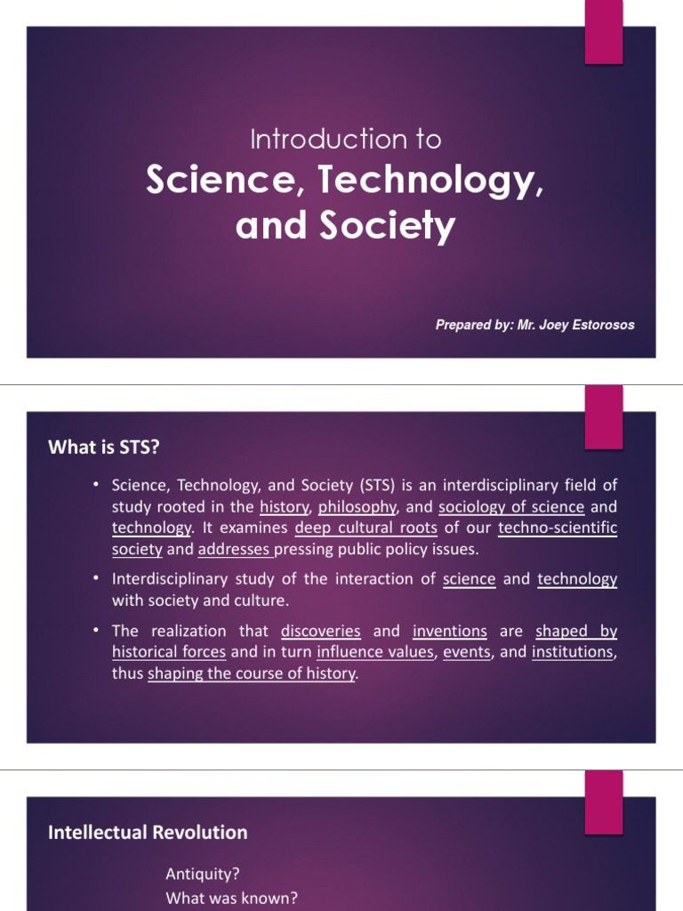 Module 0 Introduction To Science Technology and Society | PDF | Social ...