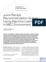 Juice Recipe Recommendation System Using Machine Learning in MEC Environment