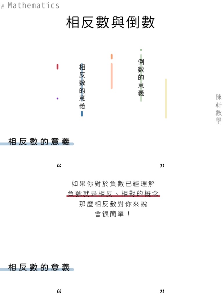 相反數與倒數_懶人包 | PDF