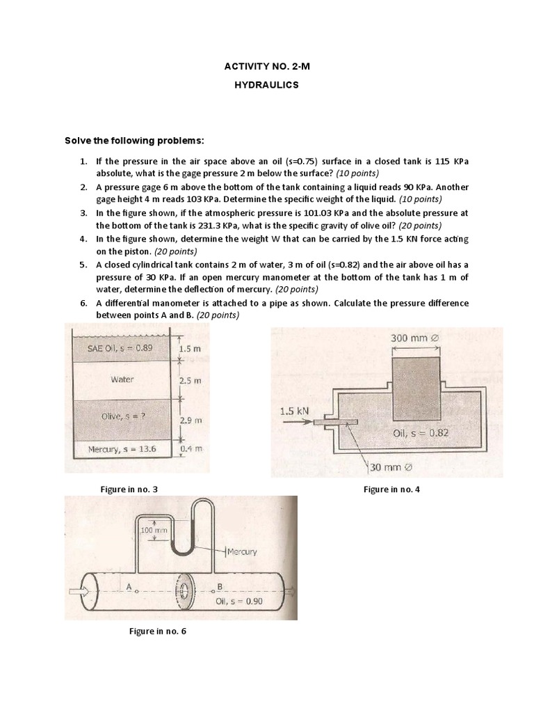 Hydraulics Pressure Calculations | PDF | Teaching Methods & Materials ...