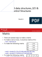 W2 Advanced Data Structures, IO & Control