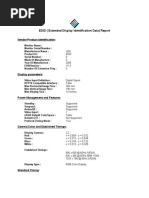 EDID (Extended Display Identification Data) Report