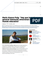 Mario Alonso Puig - Hay Que Invertir en Generar Bienestar Emocional en El Mundo Educativo