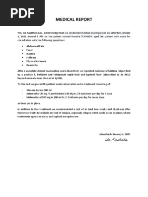 Medical Report