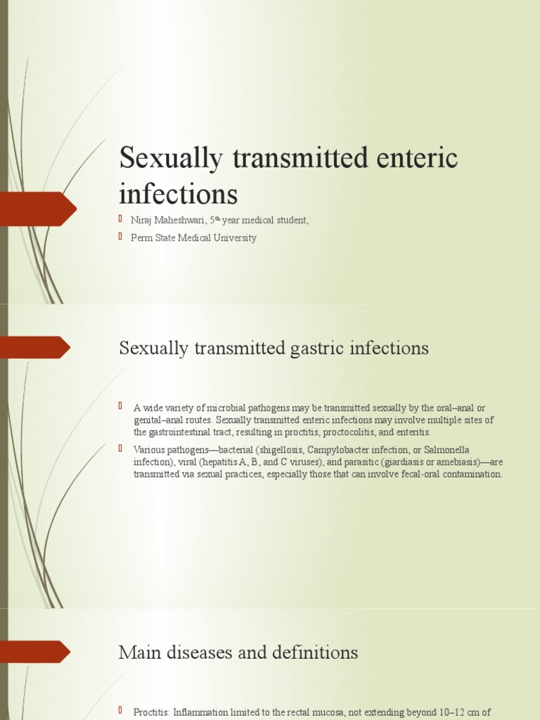 Sexually Transmitted Enteric Disorders | PDF | Transmission (Medicine ...
