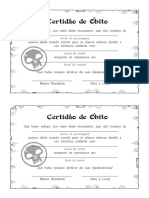 Certidão de Óbito