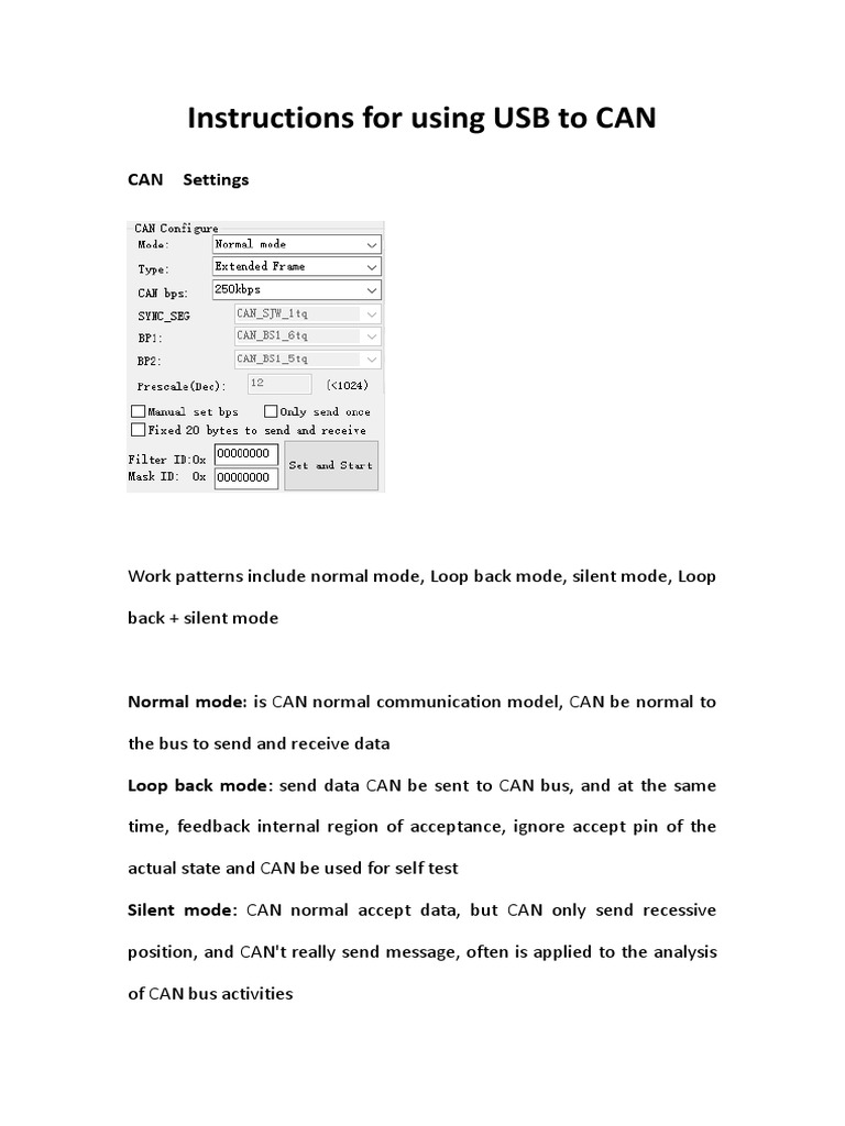 Instructions For Using USB To CAN | PDF | Teaching Methods & Materials ...
