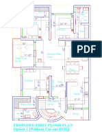 Proposed First Floor Plan Option-1 (Without Cut-Out (D/H) ) : Toilet Toilet Dress