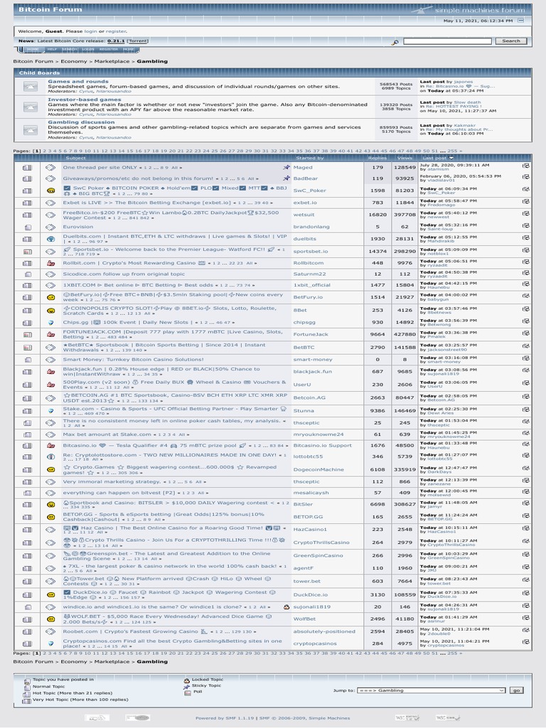 Bitcoin Forum: Games and Rounds | PDF | Internet Forum | Gambling
