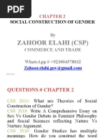 Zahoor Elahi (CSP) : Social Construction of Gender