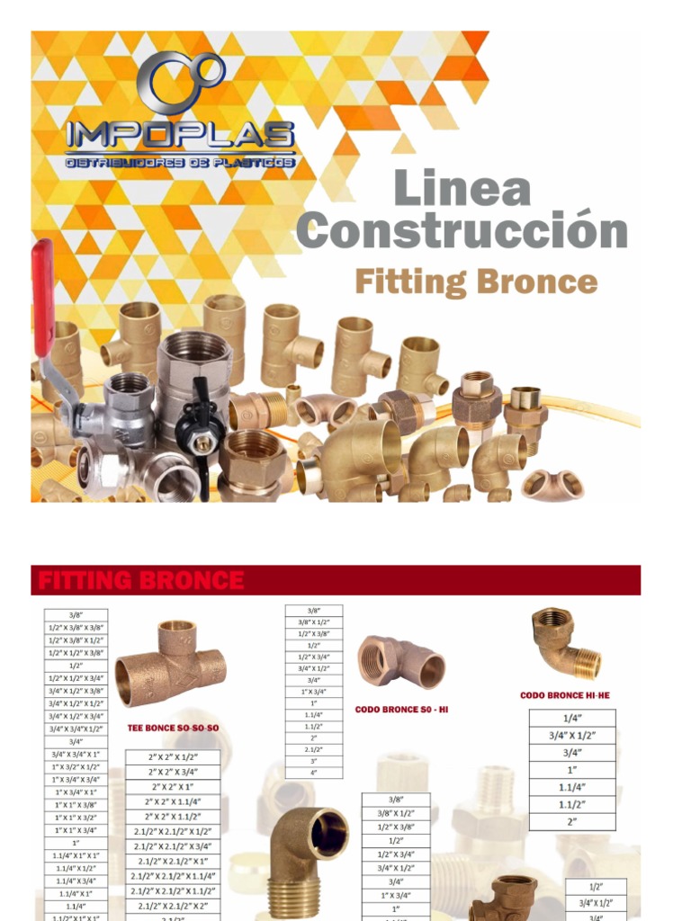 Catalogo Referencial - Fitting Bronce | PDF
