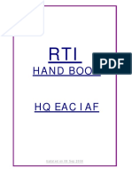 Hand Book HQ Eac Iaf: Updated On 08 Sep 2008