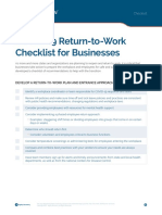Agility Recovery Return To Work Checklist