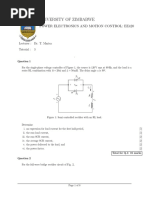 University of Zimbabwe: Power Electronics and Motion Control: Ee420