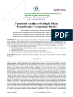 Transient Analysis of Single Phase Transformer Using State Model