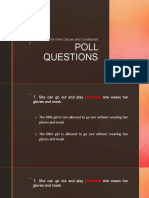Poll Questions: Future Time Clauses and Conditionals