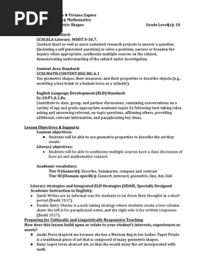 geometric shapes lesson plan  1 