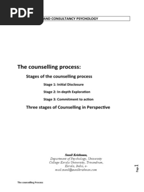 stages of counselling