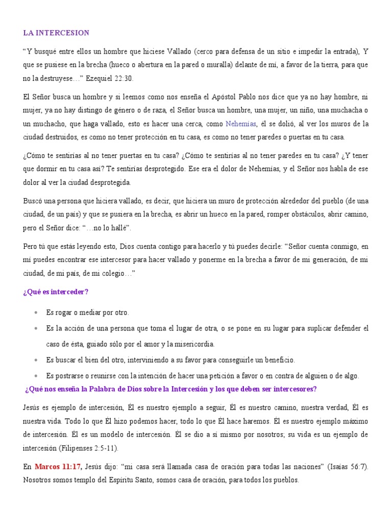 La Llamada a la Intercesión | PDF | Oración | Jesús