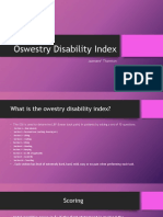 Oswestry Disability Index: Jazmere' Thornton
