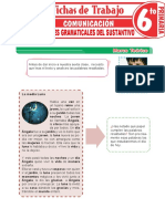 Concepto y Accidentes Gramaticales Del Sustantivo para Sexto Grado de Primaria