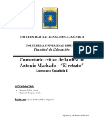 Comentario Crítico de La Obra de Antonio Machado