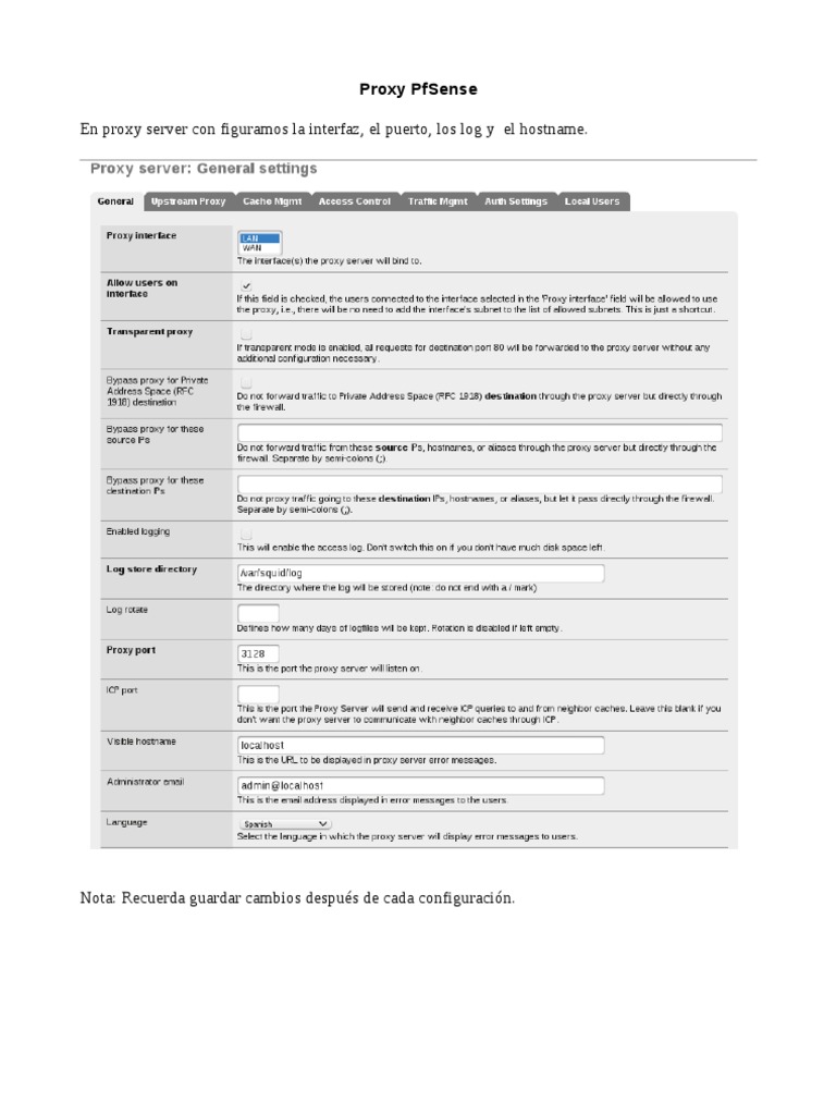 Proxy PfSense | PDF