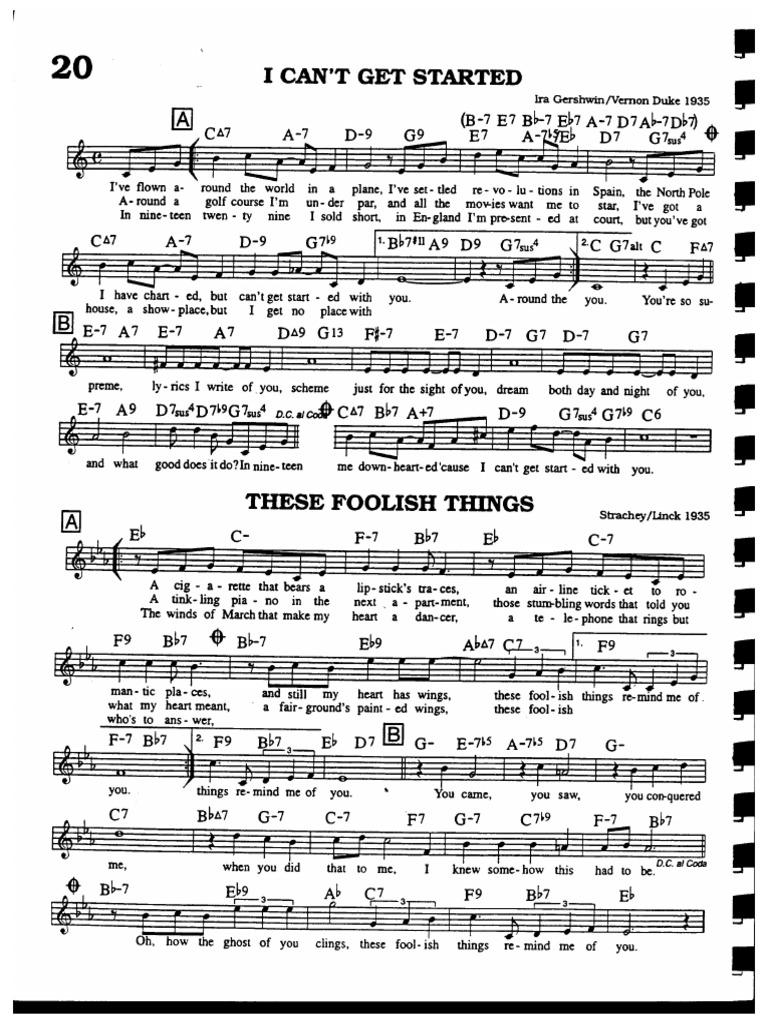 I Can't Get Started - Lead Sheet | PDF