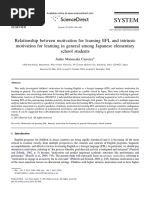 Relationship Between Motivation For Learning EFL and Intrinsic Motivation For Learning in General Among Japanese Elementary School Students