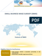 Small Business Wage Subsidy (SBWS)