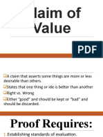 Claim of Value