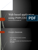 Web based application using PHP overview